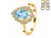 Blue Topaz & White Topaz Ring BTZ-RDR-2770.