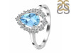 Blue Topaz & White Topaz Ring BTZ-RDR-2770.