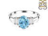 Blue Topaz & White Topaz Ring BTZ-RDR-2861.