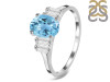 Blue Topaz & White Topaz Ring BTZ-RDR-2861.