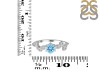 Blue Topaz & White Topaz Ring BTZ-RDR-2981.