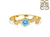 Blue Topaz & White Topaz Ring BTZ-RDR-2981.