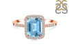 Blue Topaz & White Topaz Ring BTZ-RDR-3071.