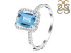 Blue Topaz & White Topaz Ring BTZ-RDR-3071.