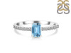Blue Topaz & White Topaz Ring BTZ-RDR-3118.