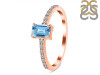 Blue Topaz & White Topaz Ring BTZ-RDR-3118.