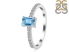 Blue Topaz & White Topaz Ring BTZ-RDR-3118.