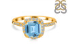 Blue Topaz & White Topaz Ring BTZ-RDR-3119.