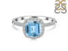 Blue Topaz & White Topaz Ring BTZ-RDR-3119.