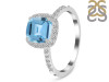 Blue Topaz & White Topaz Ring BTZ-RDR-3119.