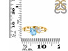 Blue Topaz & White Topaz Ring BTZ-RDR-3199.
