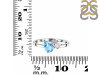Blue Topaz & White Topaz Ring BTZ-RDR-3199.