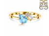 Blue Topaz & White Topaz Ring BTZ-RDR-3199.