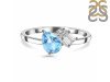 Blue Topaz & White Topaz Ring BTZ-RDR-3199.