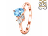 Blue Topaz & White Topaz Ring BTZ-RDR-3199.