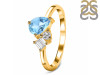 Blue Topaz & White Topaz Ring BTZ-RDR-3199.