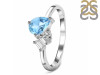 Blue Topaz & White Topaz Ring BTZ-RDR-3199.