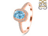 Blue Topaz & White Topaz Ring BTZ-RDR-3263.