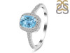 Blue Topaz & White Topaz Ring BTZ-RDR-3263.