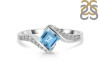 Blue Topaz & White Topaz Ring BTZ-RDR-346.