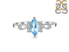 Blue Topaz & White Topaz Ring BTZ-RDR-349.