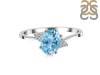 Blue Topaz & White Topaz Ring BTZ-RDR-351.