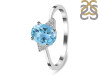 Blue Topaz & White Topaz Ring BTZ-RDR-351.