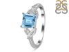 Blue Topaz & White Topaz Ring BTZ-RDR-353.