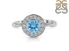 Blue Topaz & White Topaz Ring BTZ-RDR-364.