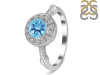Blue Topaz & White Topaz Ring BTZ-RDR-364.