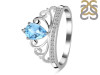 Blue Topaz & White Topaz Ring BTZ-RDR-365.