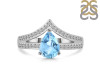 Blue Topaz & White Topaz Ring BTZ-RDR-372.