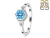 Blue Topaz & White Topaz Ring BTZ-RDR-373.