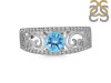 Blue Topaz & White Topaz Ring BTZ-RDR-375.