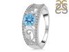 Blue Topaz & White Topaz Ring BTZ-RDR-375.