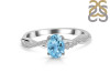 Blue Topaz & White Topaz Ring BTZ-RDR-376.