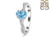 Blue Topaz & White Topaz Ring BTZ-RDR-376.