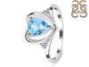 Blue Topaz & White Topaz Ring BTZ-RDR-379.
