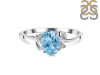 Blue Topaz & White Topaz Ring BTZ-RDR-383.