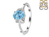 Blue Topaz & White Topaz Ring BTZ-RDR-383.
