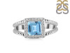 Blue Topaz & White Topaz Ring BTZ-RDR-388.