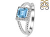 Blue Topaz & White Topaz Ring BTZ-RDR-388.