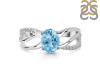 Blue Topaz & White Topaz Ring BTZ-RDR-395.