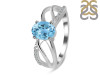 Blue Topaz & White Topaz Ring BTZ-RDR-395.