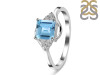 Blue Topaz & White Topaz Ring BTZ-RDR-399.