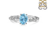 Blue Topaz & White Topaz Ring BTZ-RDR-402.