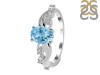Blue Topaz & White Topaz Ring BTZ-RDR-402.