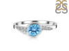Blue Topaz & White Topaz Ring BTZ-RDR-403.