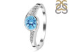 Blue Topaz & White Topaz Ring BTZ-RDR-403.