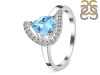Blue Topaz & White Topaz Ring BTZ-RDR-404.